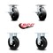 Service Caster 6 Inch Kingpinless Rubber on Steel Wheel Caster Brakes 2 Rigid SCC, 2PK SCC-KP30S620-RSR-SLB-2-R-2 - alternate 6